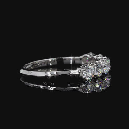 The Luster White Gold Seven-Stone Diamond Ring