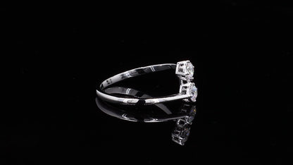 Two-stone, bypass (or toi et moi) ring